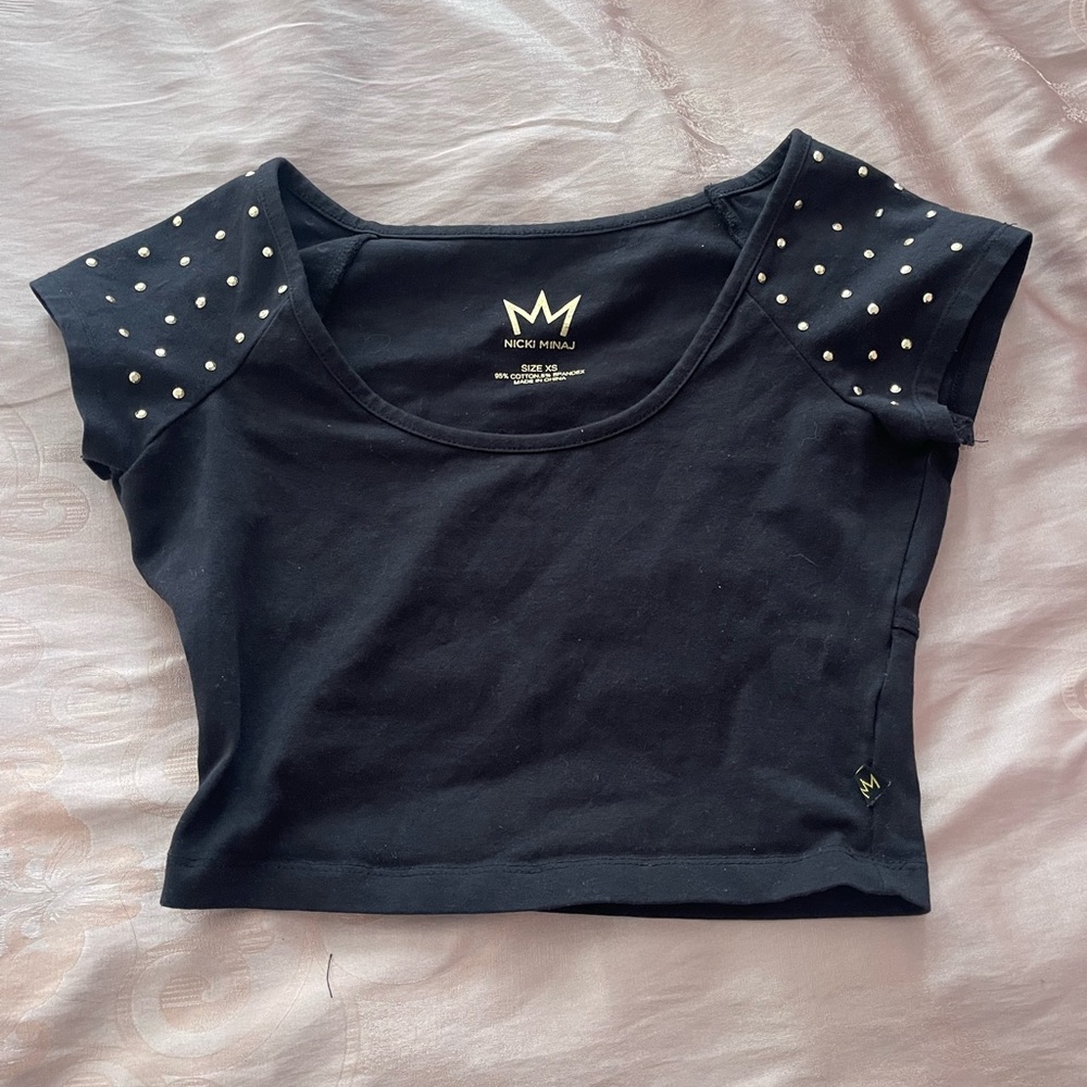Nicki Minaj kmart black crop top